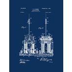 Framable Patent Art Orijinal Hazır Çerçeve Dekoru Tesla Elektrikli Motor Araba Motoru 8 inç x 10 inç Patent Sanat Poster Baskı Lacivert PAPXSSP228NB