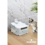 FRAME 34 Hareket Sensörlü Sessiz Kedi Su Sebili, Sensörlü Kedi Su Pınarı, Kedi ve Köpek Su Sebili Beyaz