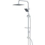 Frame Tepe Başlıklı Duş Sistemi Seti - Krom - Siyah