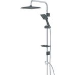 Frame Tepe Başlıklı Duş Sistemi Seti - Siyah