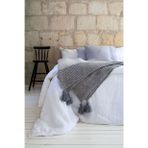 Frame Yünlü Koltuk Şalı Gri 130x170