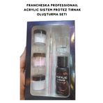 Francheska Evde Protez Tırnak Seti Acrylıc Sistem Protez Tırnak Oluşturma Seti -Uv Kurutucu Gerektırmez-