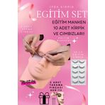Francheska İPEK KİRPİK KURS EĞİTİM SETİ -MANKEN KIRPIKLER VE CIMBIZLAR