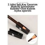 Francheska Kaş Tasarım Makyaj İşaretleme Mıcrobladıng İpli Makyaj Kalemı 2 Adet + Özel Kalemtras