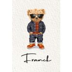 Franck: Cahier personnalisé avec prénom Franck | Cadeau d'anniversaire pour enfant, garçon, homme, copain ... | Nounours | 110 pages lignée, Petit Format 6x9 pouces (15,24 x 22,86 cm)
