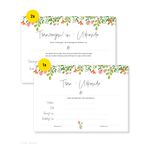 Frank Paperman® | 2 x nikah şahidi belgesi + 1 x evli çift | 3'lü set | çiçek tasarımı | düğün kartı | DIN A4 formatında ön baskı | orijinal düğün hediyeleri | teşekkür ederim nikah şahidi | düğün