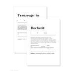 Frank Paperman | nikah şahidi belgesi | 3'lü set | tanım tasarımı | düğün kartı | DIN A4 formatında ön baskı | orijinal düğün hediyeleri | teşekkür ederim nikah şahidi | düğün sürpriz sicil dairesi