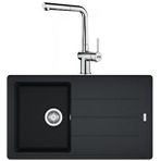 Franke Basis Bfg 611-86 Nero Granit Evye-active Plus Doccia 2.0 Krom Batarya Seti Siyah