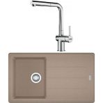 Franke Bfg 611 Granit Oyster Evye, Active Plus Doccia Krom Spiralli Armatür Seti - Oyster Krom Set - Kahverengi