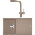 Franke Bfg 611 Granit Oyster Evye, Active Plus Doccia Oyster Spiralli Armatür Seti - OYSTER SET - Kahverengi