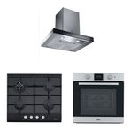 Franke FCR 625 TC BK XS NG/600 Davlumbaz + FHNG 604 4G TC BK C Ocak+ FSL 86 H XS Fırın Siyah Ankastre Set
