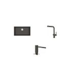 Franke FRANKE MARİS MRG 110-72 GRANİT EVİYE SLATE GREY , ACTİVE PLUS DOCCİA 2.0 ARMATÜR SLATE GREY , SİVİ SABUNLUK SLATE GREY Gri