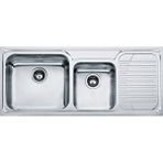 Franke Galassia Gax 621 Sağ Damlalıklı 2 Gözlü Paslanmaz Çelik Mutfak Eviyesi 50x116cm Gümüş