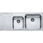 Franke Galassia Gax 621 Sol Damlalıklı 2 Gözlü Paslanmaz Çelik Mutfak Eviyesi 50x116cm Gümüş