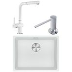 Franke Maris Mrg 110-52 Granit Eviye-active Plus Doccia 2.0 Armatür-sıvı Sabunluk Üçlü Set Bianco Beyaz