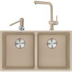 Franke Maris Mrg 120-35-35 Avena Granit Eviye + Active Plus Doccia 2.0 Armatür + Comfort Sıvı Sabunluk Üçlü Set