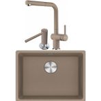 Franke Maris Mrg 210/110-52 Oyster Granit Evye Active Plus Doccia 2.0 Batarya Comfort Sıvı Sabunluk Set