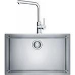 Franke MRX 110-70 Tezgah Altı Çelik Eviye + Lina L Krom Spiralli Mutfak Bataryası Seti