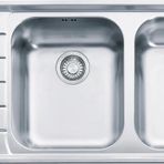 Franke Neptun NET 621-116 Mikrodekorlu 2 Gözlü Sol Damlalıklı Çelik Evye