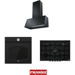 Franke Trendline Plus Bk 70 Davlumbaz Fch 755 4g Tc MB C Ocak Fco 86 H MB Fırın Matt Black Ankastre Set - Siyah
