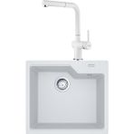 Franke Ubg 610-56 Granit Bianco Evye, Actıve Plus Doccıa 2.0 Spiralli, Bianco Armatür - Beyaz