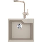 Franke Ubg 610-56 Granit Sahara Evye, Actıve Plus Doccıa 2.0 Spiralli, Sahara Armatür - Bej - Avena