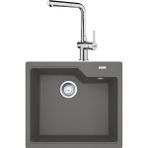 Franke Ubg 610-56 Granit Stone Grey Evye, Actıve Plus Doccıa 2.0 Spiralli, Krom Armatür - Gri