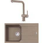 Franke Ubg 611-86 Oyster Eviye ve Active Plus Doccia 2.0 Oyster Spiralli Armatür Seti