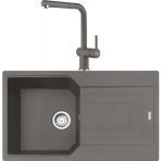 Franke Urban UBG 611-86 Stone Grey Granit Eviye-Active Plus Doccia Batarya Seti