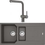 Franke Urban UBG 651-100 Stone Grey Granit Eviye-Active Plus Doccia Batarya Seti