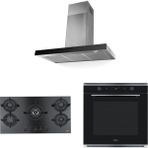 Franke X-V A90+FHCR 905 4G TC HE BK C+FMY 98 P XS Inox 3'lü Ankaste Set