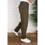 Frankness Jeans Pacos Kargo Pantolon Rahat Kesim Erkek Kargo Pantolon - 40 - Haki
