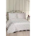 Fransız Dantelli Edge Çift Kişilik Yatak Örtüsü 230X250 Cm