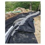 Fransız giderleri için jeotekstil keçe kumaş – peyzaj yabani ot bariyeri zemin stabilizasyonu ve su geçirgenliği – siyah, 1,5 m x 75 m
