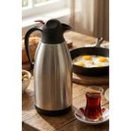 Frapan Ckr 2.5 Litre Paslanmaz Çelik Termos Çift Katmanlı Çay Kahve Termosu - 2,5 lt - Metalik