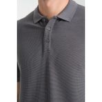 Frappoli 2862 Boston Erkek Gri Regular Fit %100 Pamuk Esneyen Kumaş Polo Yaka T-Shirt - XL