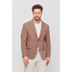 Frappoli 3115 Erkek Gri Esnek Likralı Pamuk Karışımlı Slim Fit Ilkbahar-Yaz Spor Blazer Ceket - Vizon - 54 - 6 Drop