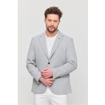 Frappoli 3115 Erkek Gri Esnek Likralı Pamuk Karışımlı Slim Fit İlkbahar-Yaz Spor Blazer Ceket