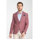 Frappoli Allegri Erkek Bordo Desenli Slim Fit Mono Yaka Spor Blazer Ceket - 6 Drop - 56