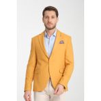 Frappoli Allegri Erkek Sarı Desenli Slim Fit Mono Yaka Spor Blazer Ceket - 64 - 6 Drop