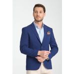 Frappoli Arunte Erkek Parlement Keten Görünümlü Ince Dört Mevsim Giyilebilir Slim Fit Blazer Ceket