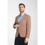 Frappoli Baselna Erkek Kahve Esneyen Likralı Kumaşlı Tam Astarlı Slim Fit Mono Yaka Dar Kesim Blazer Ceket - Vizon - 52 - 6 Drop
