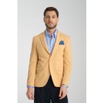 Frappoli Baselna Erkek Sarı Esneyen Likralı Kumaşlı Tam Astarlı Slim Fit Mono Yaka Dar Kesim Blazer Ceket