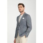 Frappoli Candela Erkek Siyah-Gri Slim Fit Dar Kesim İlkbahar-Yazlık Spor Blazer Ceket