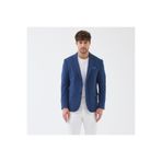 Frappoli Çelik Penye Erkek Lacivert Esnek Likralı Pamuk Karışımlı Slim Fit İlkbahar-Yaz Spor Blazer Ceket