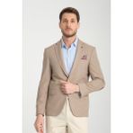 Frappoli Drs Pieros Erkek Vizon Dirsek Detaylı Pamuk Karışımlı Slim Fit Mono Yaka Spor Blazer Ceket - 50 - 6 Drop