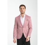 Frappoli Elita Erkek Bordo Mikro Desenli Slim Fit Mono Yaka Spor Blazer Ceket - 54 - 6 Drop