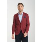 Frappoli Joker Erkek Bordo Örme Esneyen Kumaş Slim Fit Mono Yaka Blazer Ceket - 50 - 6 Drop
