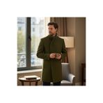 Frappoli Pagano Erkek Haki Şal Yaka Slim Fit Kaşe Kaban