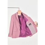 Frappoli Picardi Erkek Bordo Dokulu Kumaş Mono Yaka Slim Fit Spor Blazer Ceket (Büyük Beden-Battal)